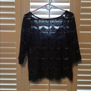 Dark blue Lace Zara top